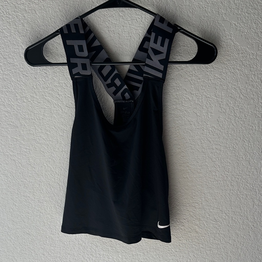 Nike Black Dri-FIT Tank with Gray Accents